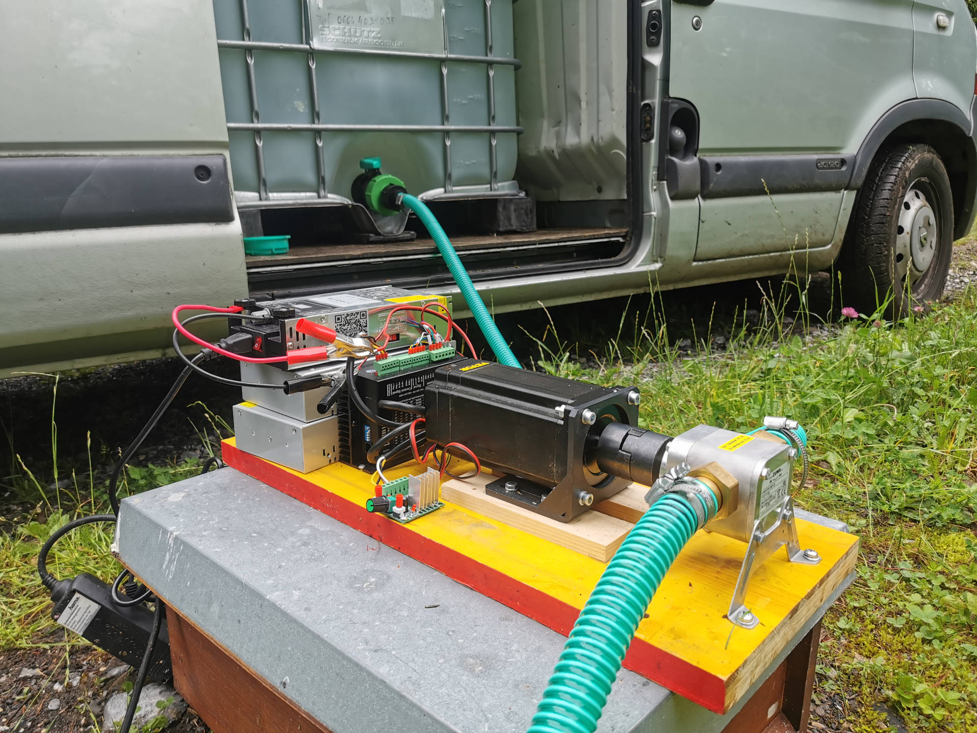 Futtersirup Pumpe - 1. Versuchsaufbau